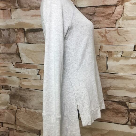 Active Life Heather Gray Light Athletic Sweatshirt Tunic Top Thumb Holes Lounge - Picture 7 of 10